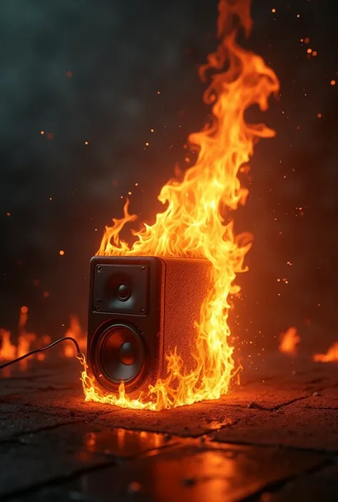 Computer speaker and USB flash drive fire