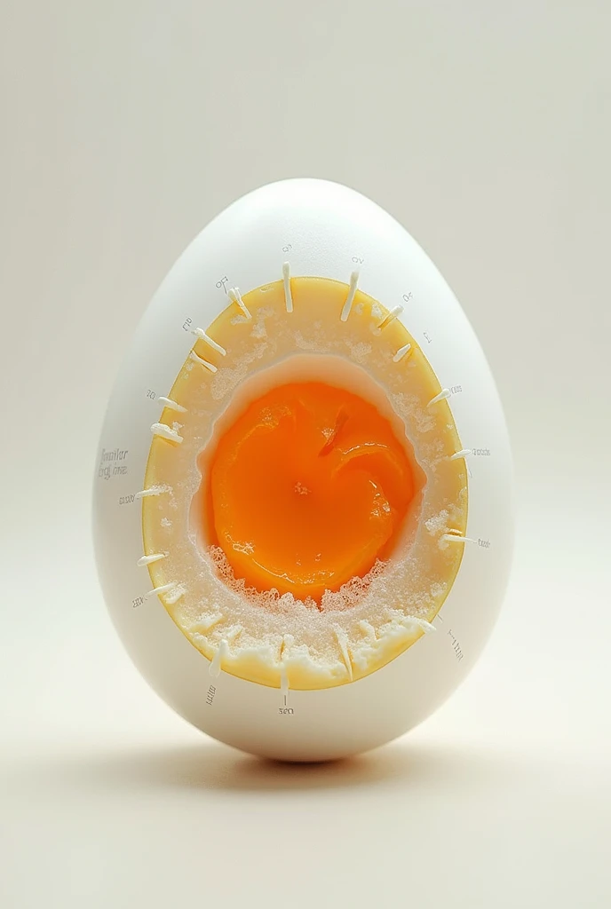 The structure that mainly makes up the egg is made up of the shell, whose composition is mainly of a calcite-type mineral. Besides, It has an internal membrane composed of collagen and intertwined glycoproteins.. The main function of this structure is to a...