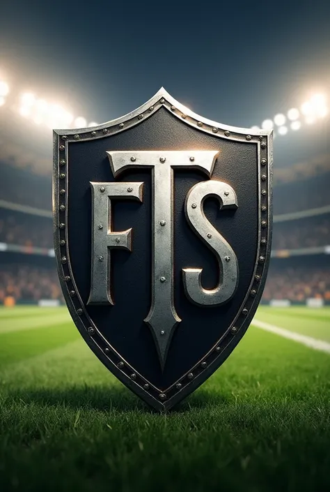 Create a football shield with the letters fts
