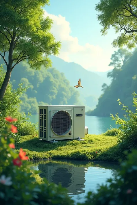 Advertising maintenance of air conditioning natural environment without person



