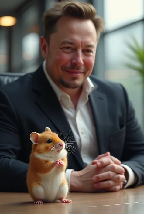 Hamster and Elon Musk 