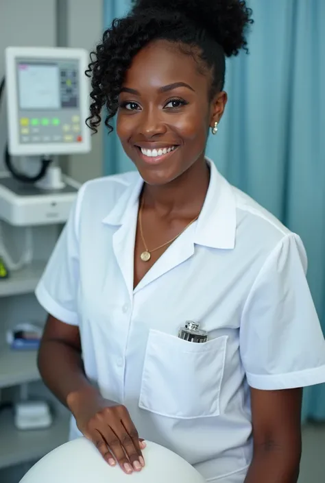 Dark skin nurse woman 