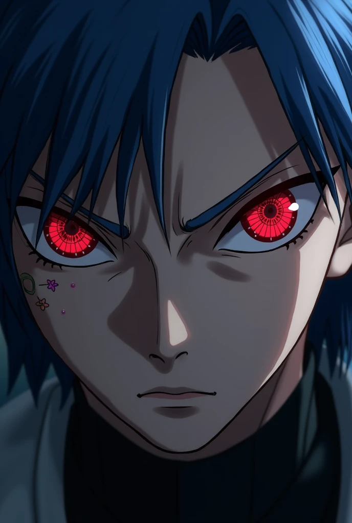 Jellal Fernandez with Sharingan close up