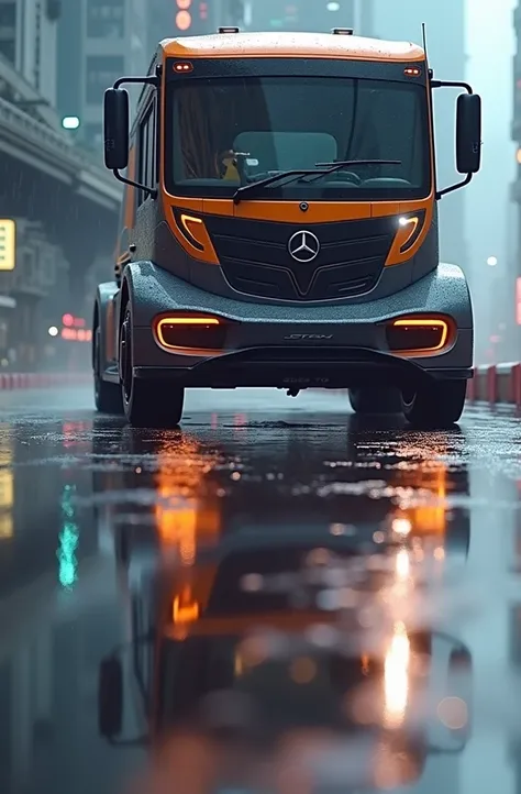 A car from the future in a rainy cyberpunk city (((cinematic lighting))), soft cinematic light, adobe light room, photolab, HDR-10, immense detail, extreme detail, photorealism, professional photography