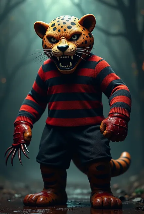 Flamengo&#39;s mascot dressed as Freddy Krueger 