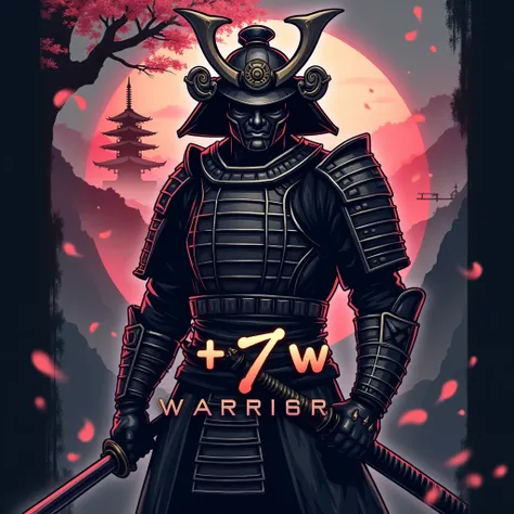 Create a BANEER ALONG WITH A LOGO FOR FREE FIRE, with the name +7W  WARRIORS, WITH A PHOTO OF SOME ENTITY OR EVEN A SAMURAI , I NEED IT TO BE COOL +7W  WARRIORS