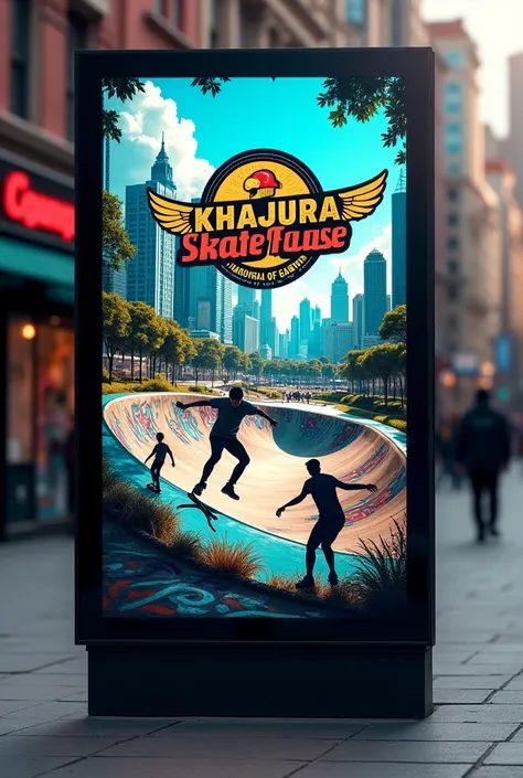 Advertising board Name with Khajura Skate House