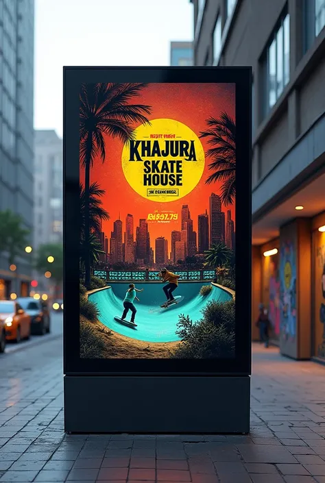 Advertising board Name with Khajura Skate House