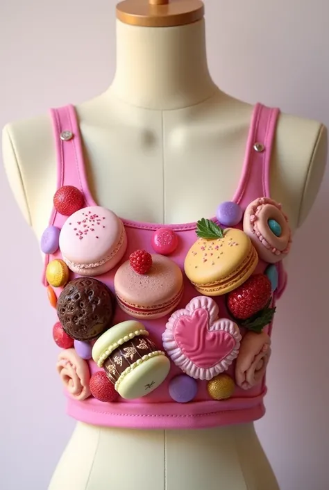 Generate a piece of clothing such as  or crop tops for women that have different and realistic sweets 