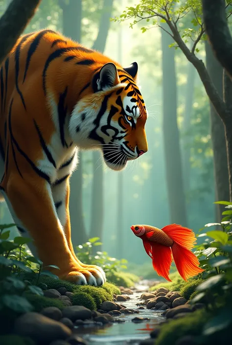 Betta Bekup left the forest and said to the tiger that he will not enter this forest for the next month.