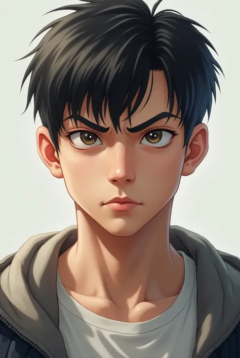 Generates a real front image of a Korean teenage bully boy 