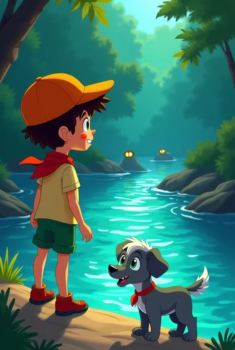 As Jadoo and Toto stand at the riverbank, strange, shadowy shapes move beneath the surface of the water. The glowing eyes of unseen creatures peer out from beneath the rippling current. The river feels alive, almost as if it’s guarding the path ahead. Toto...