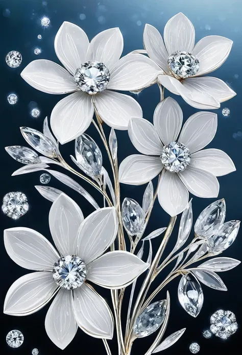 Snowy  diamond  flowers 

