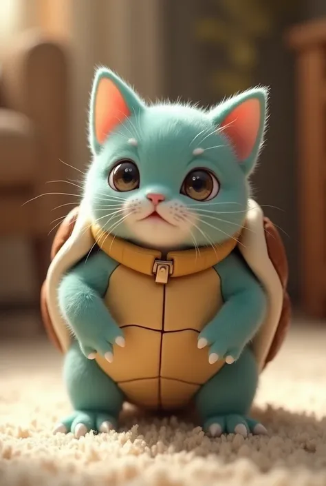 Short-legged kitten、Blastoise costume