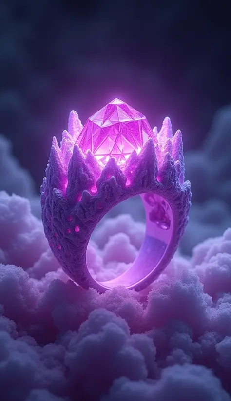 violet ring with aura , only ring