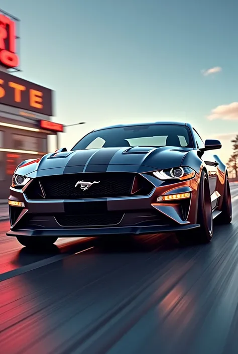 Make an animated Ford Mustang in a PNG file