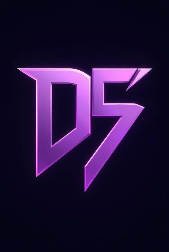 Create me the logo of a fortnite e-sport team called DS with the letters in black and purple shadow 