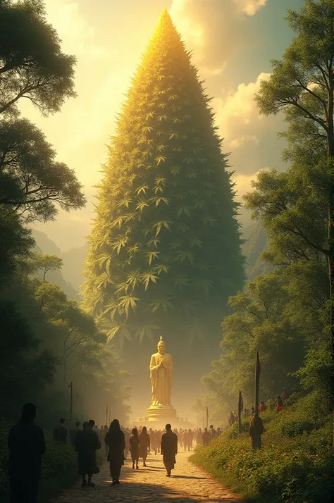 Giant Bud


Shivji statue in the distance,A golden Buddha statue, Texture, Tall, Majestic, inverted image, The background is illuminated by sunlight, Towering trees, Pilgrims walk the road. The composition is beautiful, With masterpieces, Details, and high...