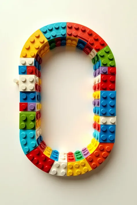 Letter O made by legos 