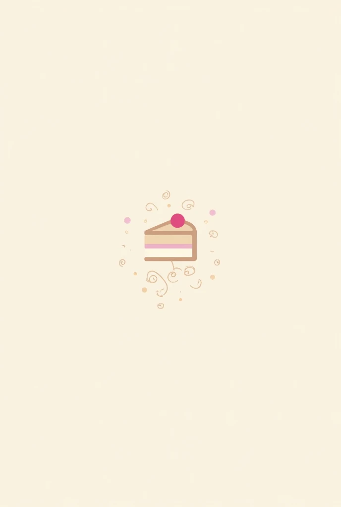 Create a brand logo that is minimalist, that transmit sweetness and love. The brand is called NANI&#39;S CAKE.. They could have arabesques, and sweets included . Do not include English words 