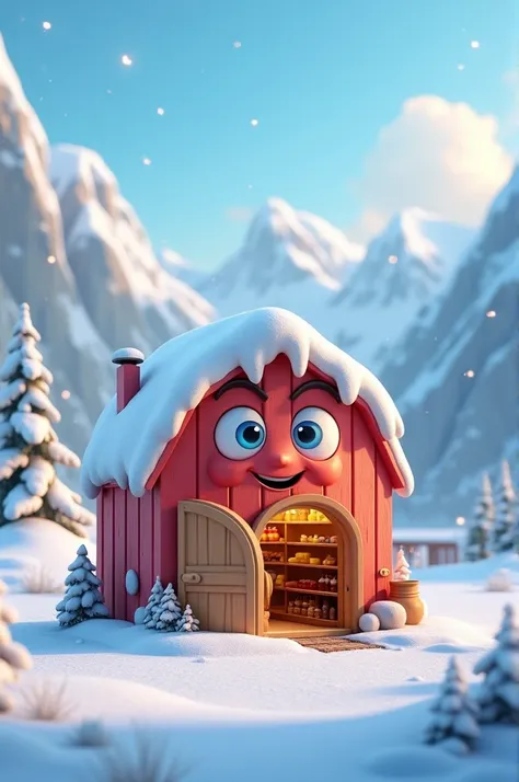 Animated cold storage shed 