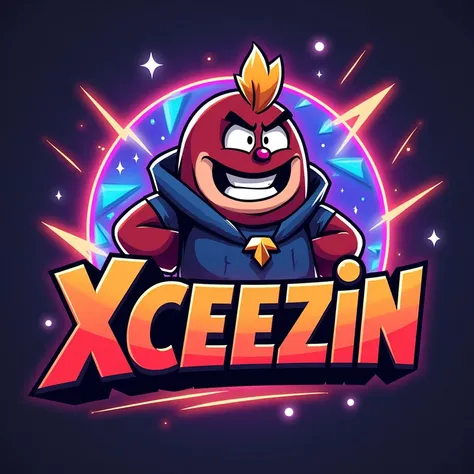 logo para canal de youtube focado em brawl stars
 com o nome xceezin 