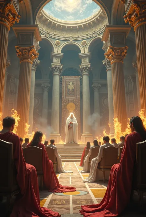 Create a model of the council of the gods 
