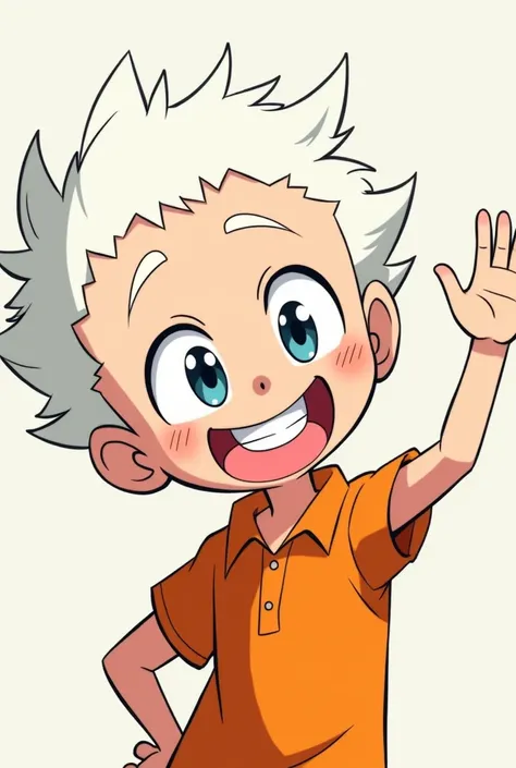 Make an anime style drawing of Lincoln Loud from Loud House