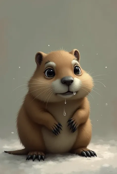 A crying groundhog 