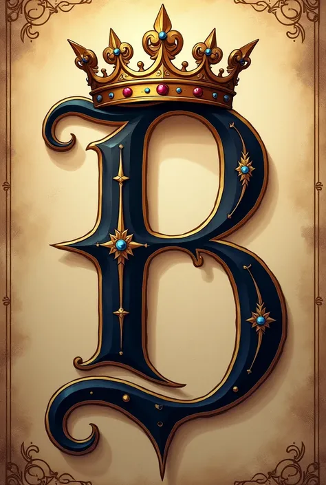 A letter B with a crown 