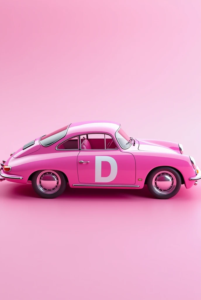 Car pink  one with the letter D A