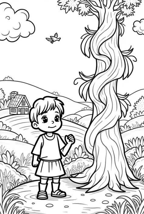 Coloring Page Jack the Beanstalk 
