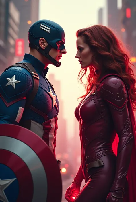 Captain America and Wanda 

