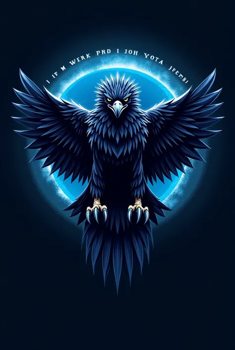 Create a football team symbol, name immortal hawk, highlight in the symbol a hawk , black and blue team colors.