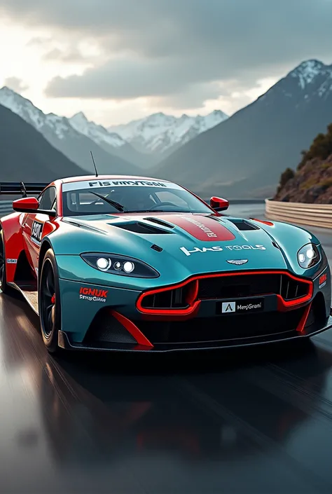 Create a Aston Martin Vantage sponsored by HAAS Tools and Money Gram