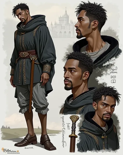 black man in medieval clothes