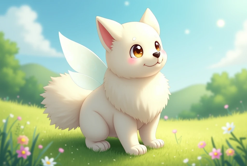 A pokemon based on a normal fairy type white labrador