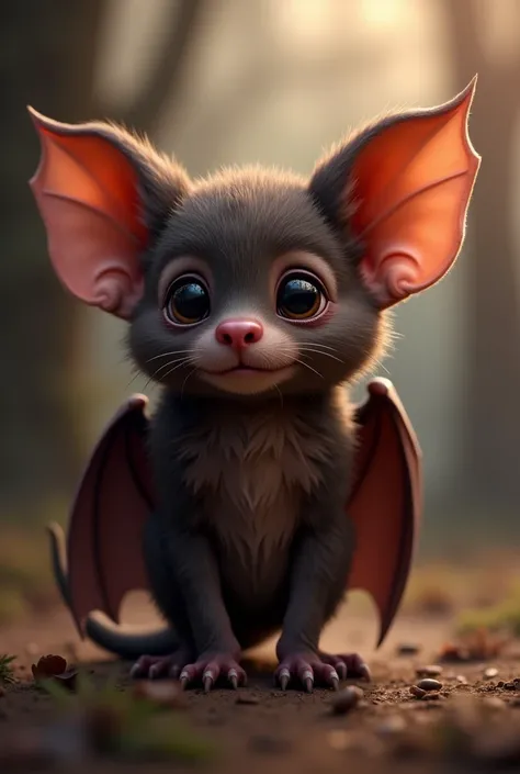 Dark brown bat, with a cuter face