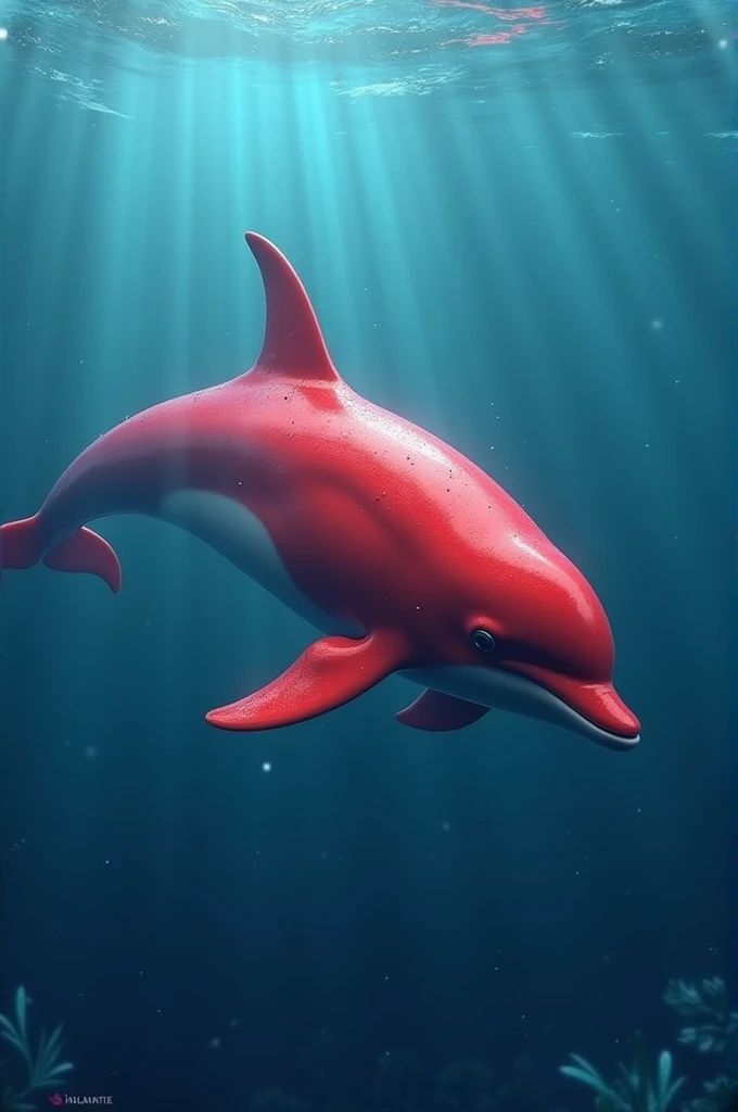 Red colored dolphin