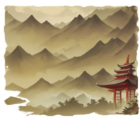 japanese ,dark fantasy, temples, mountains,castles