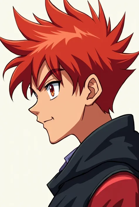 
 killlua face type cartoon  perfil red hair
guy
