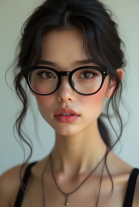 Hot woman with glasses