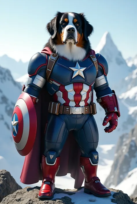 

 
Make a Bernese Mountain Dog using captain América armor from the Marvel movie in 4k image

 
