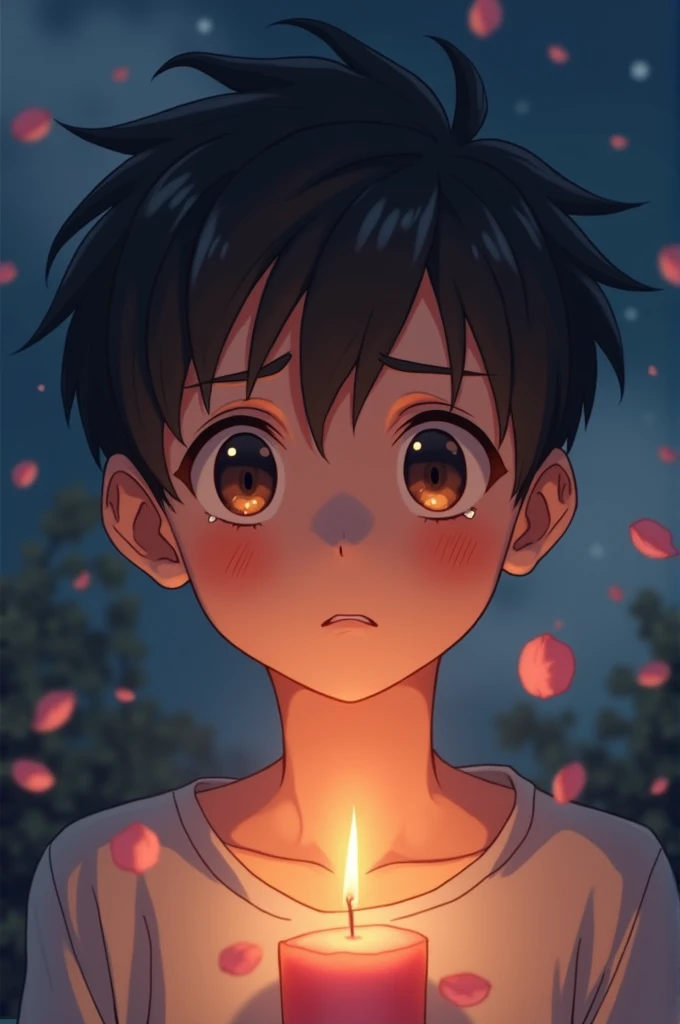 A boy with the pressure of being in love and confused at the same time (anime)