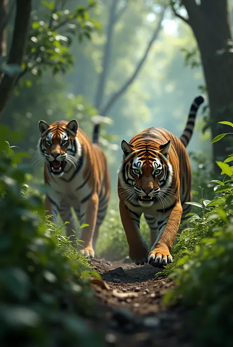 Wild cats hunting

