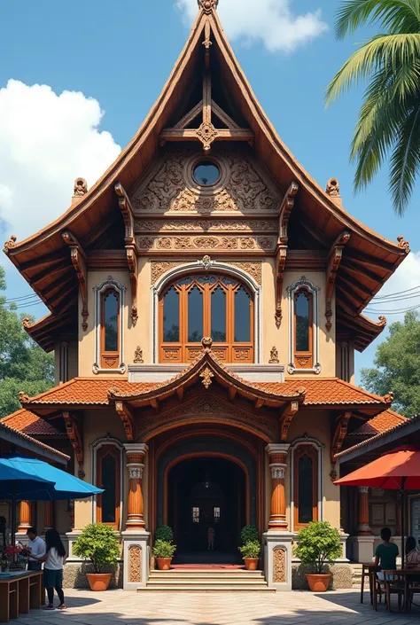 city hall with a Filipino vernacular design