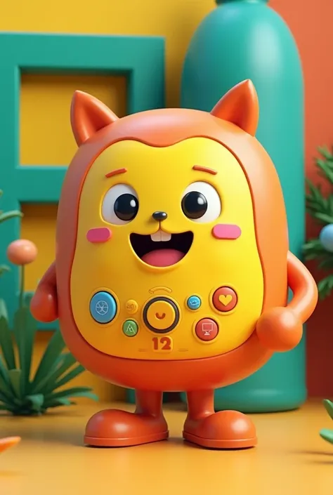 I want you to make an alternative communication board/aumentative do PODD (Pragmatic Organization Dynamic Display) as if it were a character. I want him to look like the mascot of the Brazilian soft drink Dollynho