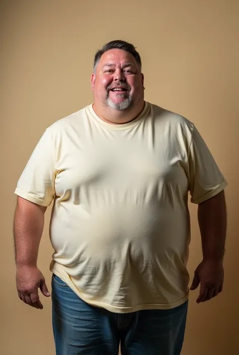 Photo of a fat man losing weight
