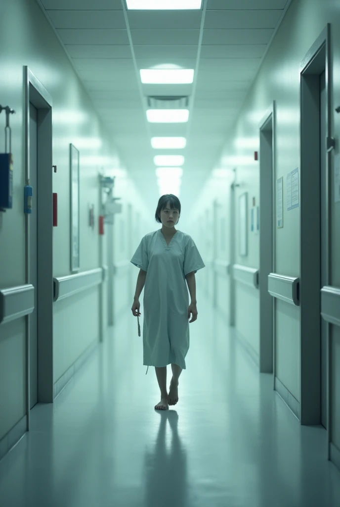 Patient on medication walking alone in a hospital