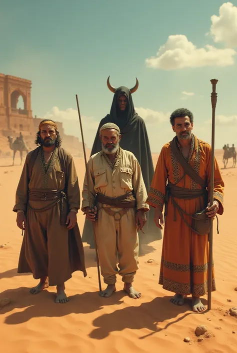 Referring to the characters from the film Auto da compadecida" to a scenario/arab universe/Desert